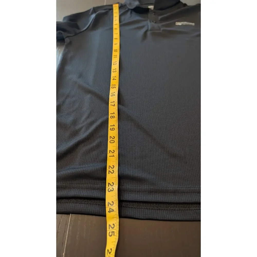 Abercrombie Kids YPB Performance Polo Shirt 13/14 Black Moisture Wicking